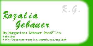 rozalia gebauer business card